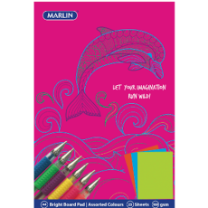 Marlin Project Board pad A4 25 sheets 160gsm Bright assorted